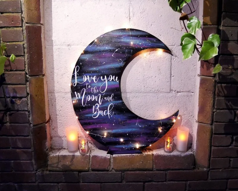 Love You to the Moon and Back Sign