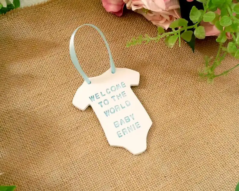 Welcome to the World - New Baby Clay Keepsake - Image 3